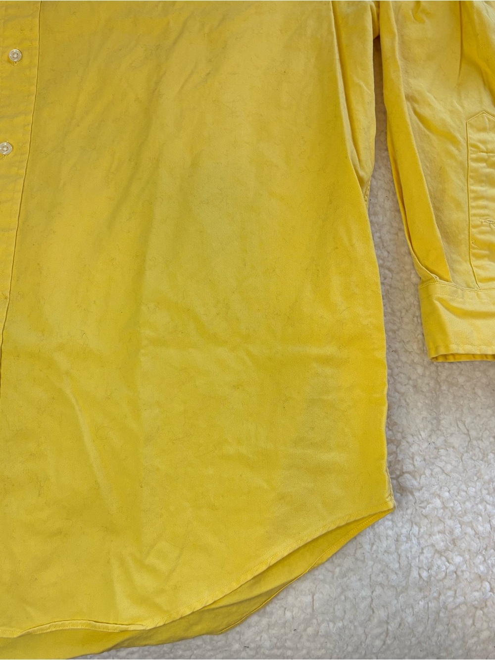 Polo Ralph Lauren Men Yellow Classic Blake Long Sleeve Button Shirt - Picture 6 of 12